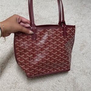 Goyard Burgundy mini Tote Bag